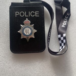 Nottinghamshire Police leather single cardholder & lanyard
