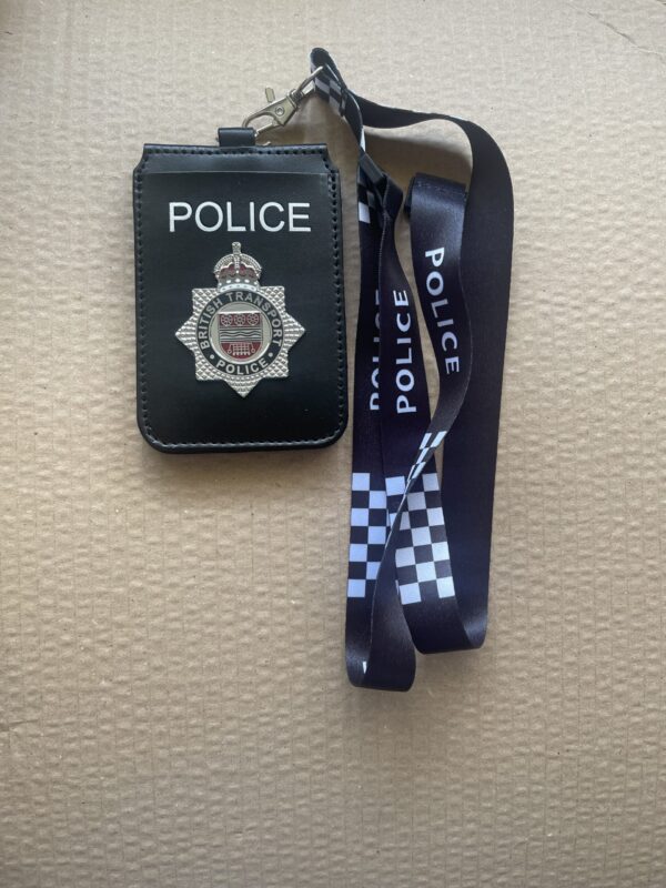 British Transport Police single , leather cardholder