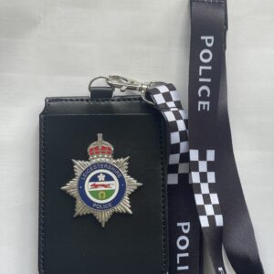 Leicestershire Police badged single cardholder & lanyard
