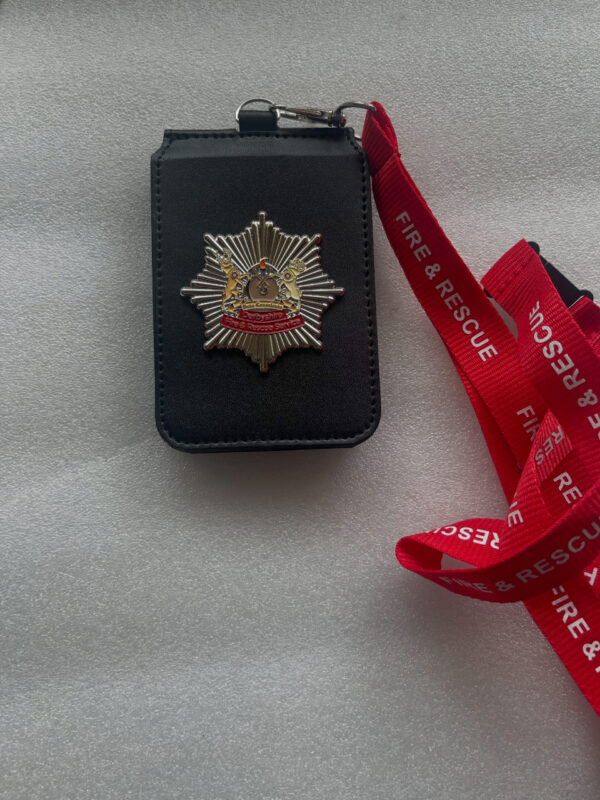 Derbyshire Fire & Rescue Service leather cardholder
